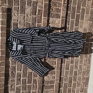 Torrid Black and White Challis Button Front Shirt Dress Size 4